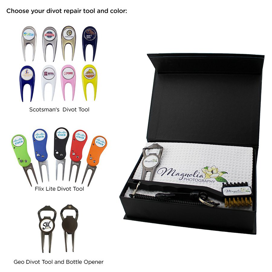 Gift Box (towel, club brush, divot repair tool) - JCR Sales